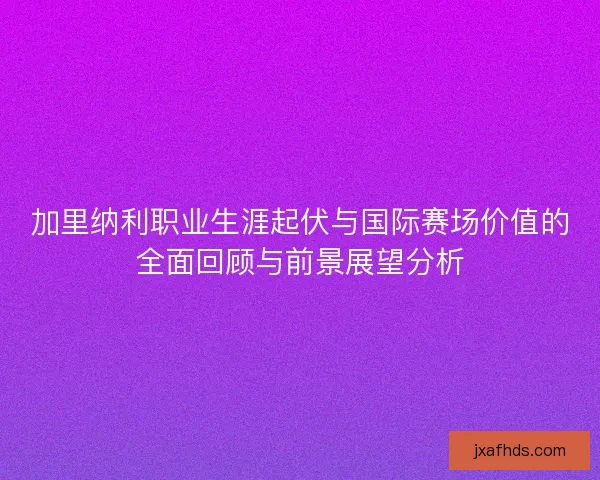 加里纳利职业生涯起伏与国际赛场价值的全面回顾与前景展望分析 加里纳利职业生涯起伏与国际赛场价值的全面回顾与前景展望分析